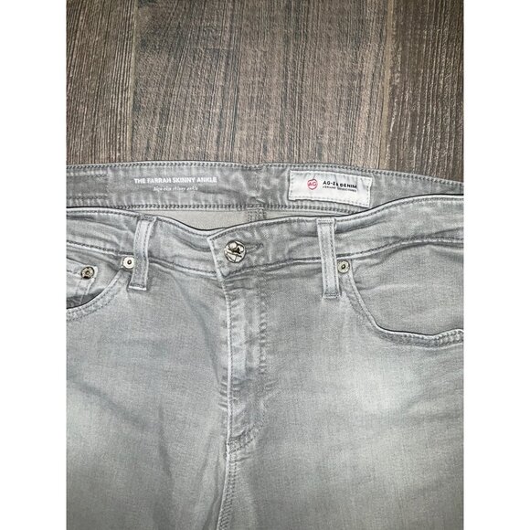 A.G. Adriano Goldschmied The Farrah Skinny Ankle Jeans 31R Light Grey - Picture 3 of 5
